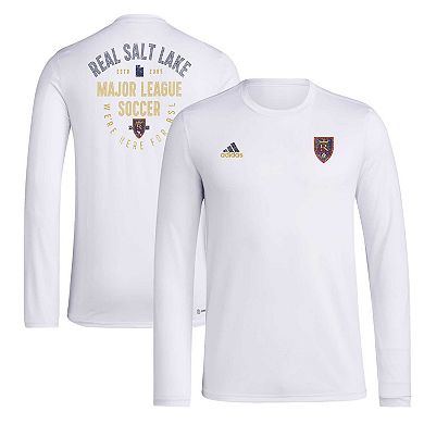 Men's adidas White Real Salt Lake Local Stoic Long Sleeve T-Shirt