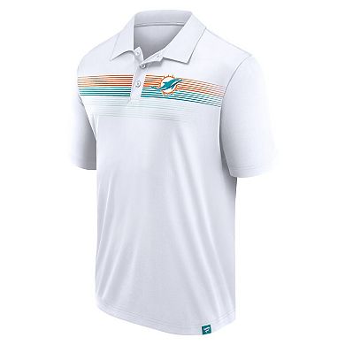 Men's Fanatics White Miami Dolphins Victory For Us Interlock Polo
