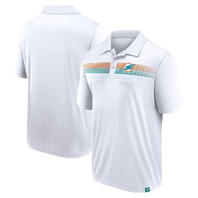 Men's Fanatics White Miami Dolphins Victory For Us Interlock Polo