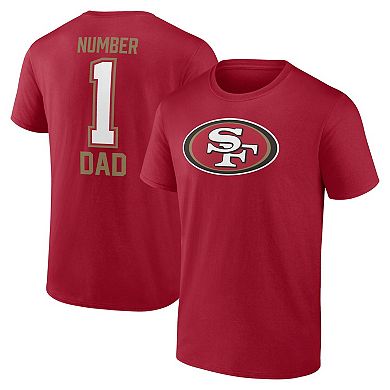 Men's Fanatics Branded Scarlet San Francisco 49ers Father's Day T-Shirt