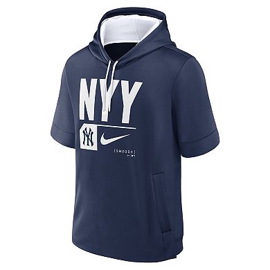 Men's Nike Navy New York Yankees Tri Code Lockup Short Sleeve Pullover Hoodie