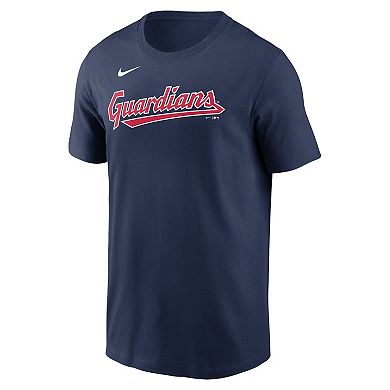 Men's Nike Navy Cleveland Guardians Fuse Wordmark T-Shirt
