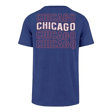 Men's '47 Royal Chicago Cubs Hang Back Franklin T-Shirt