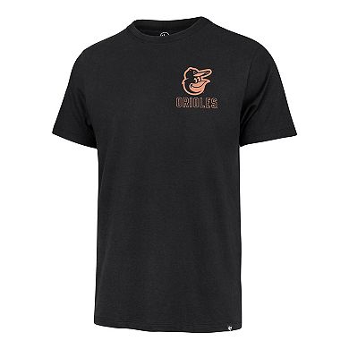 Men's '47 Black Baltimore Orioles Hang Back Franklin T-Shirt