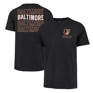 Men's '47 Black Baltimore Orioles Hang Back Franklin T-Shirt