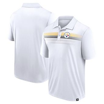 Men's Fanatics Branded White Pittsburgh Steelers Victory For Us Interlock Polo