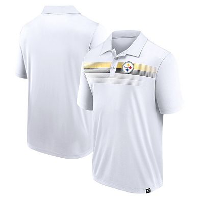 Men's Fanatics White Pittsburgh Steelers Victory For Us Interlock Polo