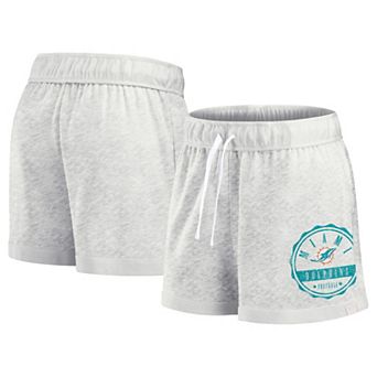 Women's Fanatics Oatmeal Miami Dolphins Vintage Badge Shorts