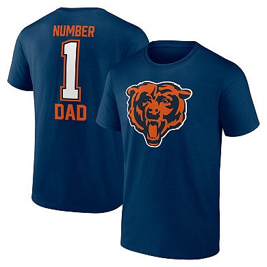 Men's Fanatics Branded Navy Chicago Bears Father's Day T-Shirt