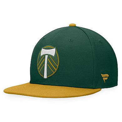 Men's Fanatics Branded Green/Gold Portland Timbers Downtown Snapback Hat
