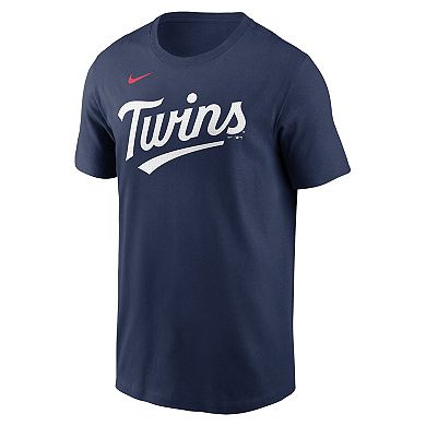 Men's Nike Navy Minnesota Twins Fuse Wordmark T-Shirt