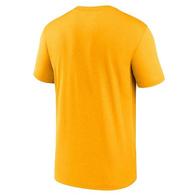 Men's Nike  Gold Milwaukee Brewers Legend Fuse Large Logo Performance T-Shirt