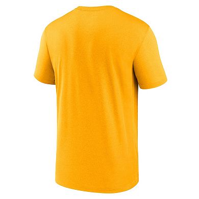 Men's Nike Gold Milwaukee Brewers Legend Fuse Large Logo Performance T-Shirt
