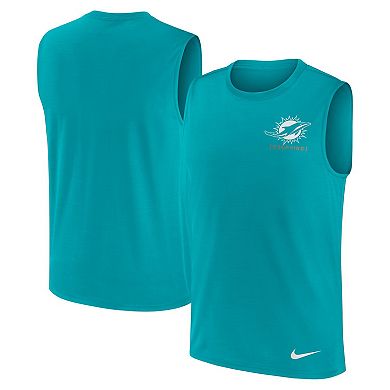 Men's Nike Aqua Miami Dolphins Muscle Tank Top