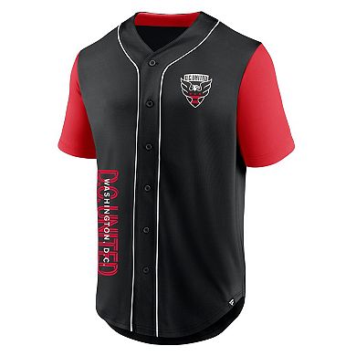 Men's Fanatics Branded Black D.C. United Balance Fashion Baseball Jersey