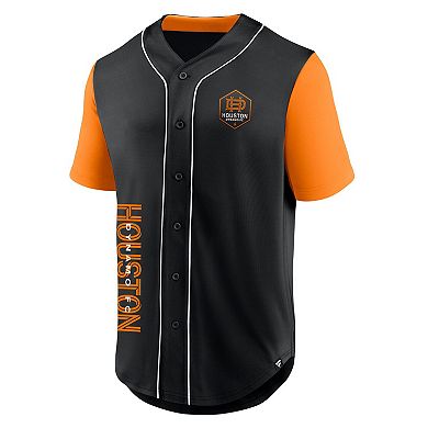 Men's Fanatics Branded Black Houston Dynamo FC Balance Fashion Baseball Jersey