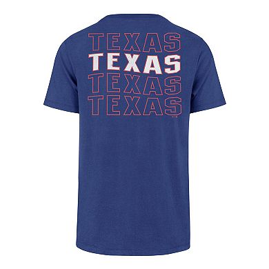 Men's '47 Royal Texas Rangers Hang Back Franklin T-Shirt