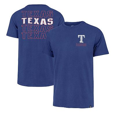 Men's '47 Royal Texas Rangers Hang Back Franklin T-Shirt