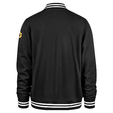 Men's '47 Black Pittsburgh Pirates Wax Pack Pro Camden Full-Zip Track Jacket