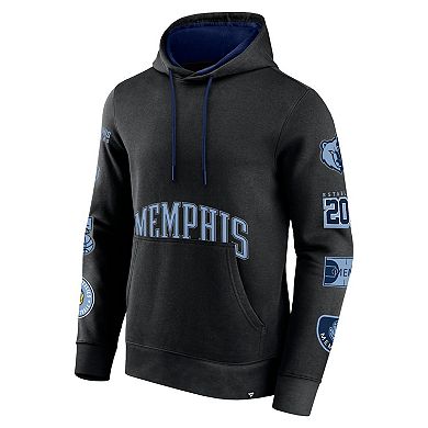 Men's Fanatics Branded Black Memphis Grizzlies Home Court Pullover Hoodie