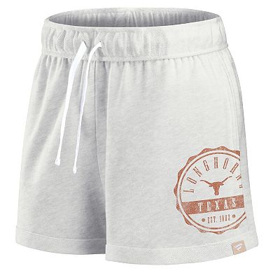 Women's Fanatics Oatmeal Texas Longhorns Win Badge Shorts