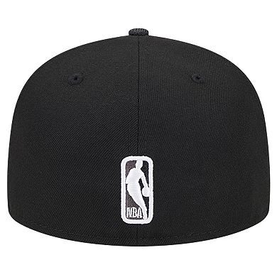 Men's New Era Black New York Knicks Active Satin Visor 59FIFTY Fitted Hat