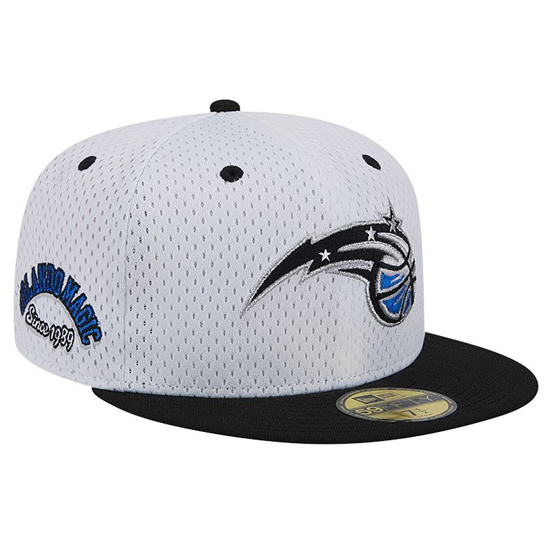 Men's New Era White/Black Orlando Magic Throwback 2Tone 59FIFTY Fitted Hat,