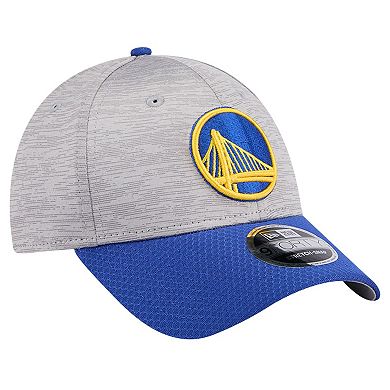 Men's New Era Heather Gray/Royal Golden State Warriors Active Digi-Tech Two-Tone 9FORTY Adjustable Hat