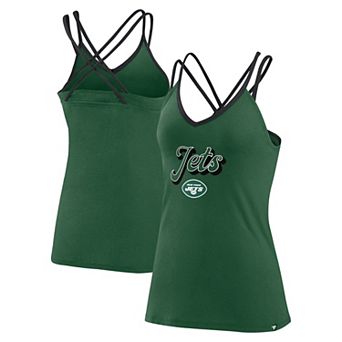 Women's Fanatics Branded Green New York Jets Go For It Strappy Crossback Tank Top