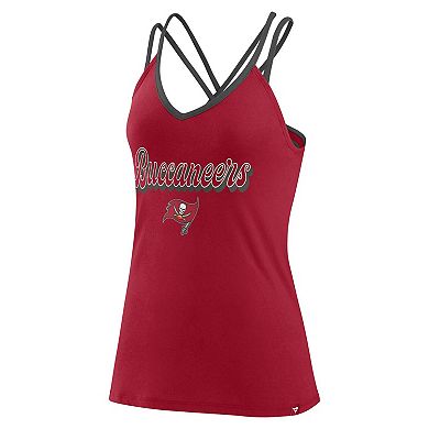 Women's Fanatics Branded Red Tampa Bay Buccaneers Go For It Strappy Crossback Tank Top