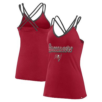 Women's Fanatics Branded Red Tampa Bay Buccaneers Go For It Strappy Crossback Tank Top