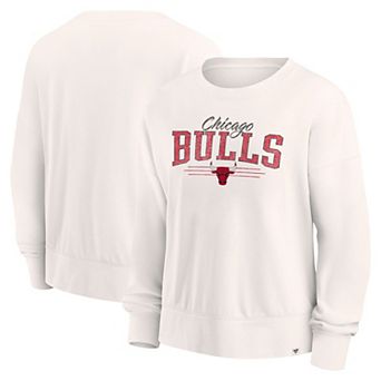 Women's Fanatics Branded Cream Chicago Bulls Close the Game Pullover Sweatshirt