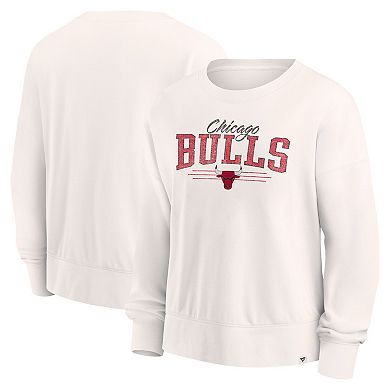 Women's Fanatics Branded Cream Chicago Bulls Close the Game Pullover Sweatshirt
