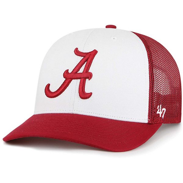 Men's '47 White/Crimson Alabama Crimson Tide Freshman Trucker ...