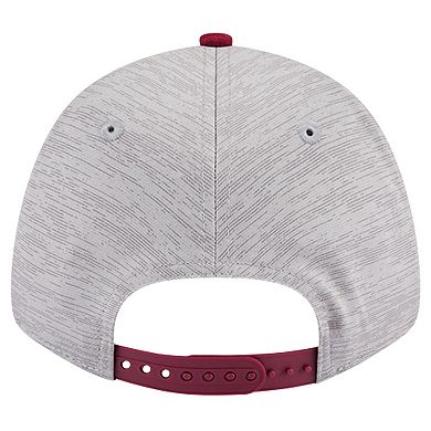 Men's New Era Heather Gray/Wine Cleveland Cavaliers Active Digi-Tech Two-Tone 9FORTY Adjustable Hat