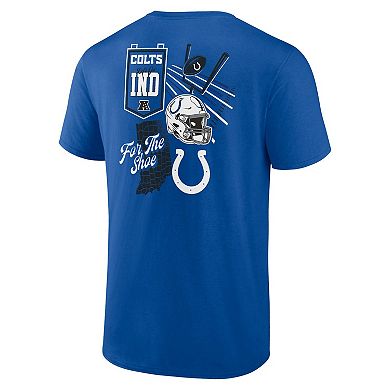 Men's Fanatics Royal Indianapolis Colts Split Zone T-Shirt