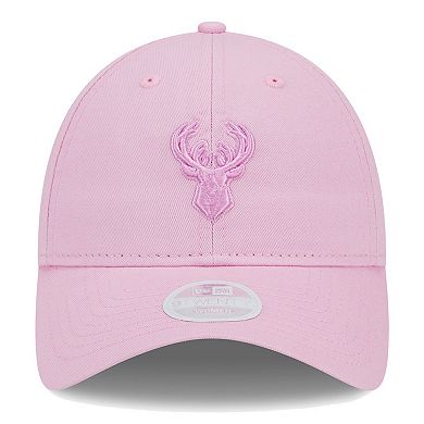 Women's New Era Pink Milwaukee Bucks Colorpack Tonal 9TWENTY Adjustable Hat