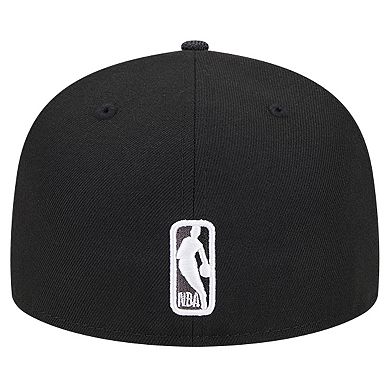 Men's New Era Black Miami Heat Active Satin Visor 59FIFTY Fitted Hat