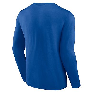 Men's Fanatics Branded Blue New York Rangers Strike the Goal Long Sleeve T-Shirt