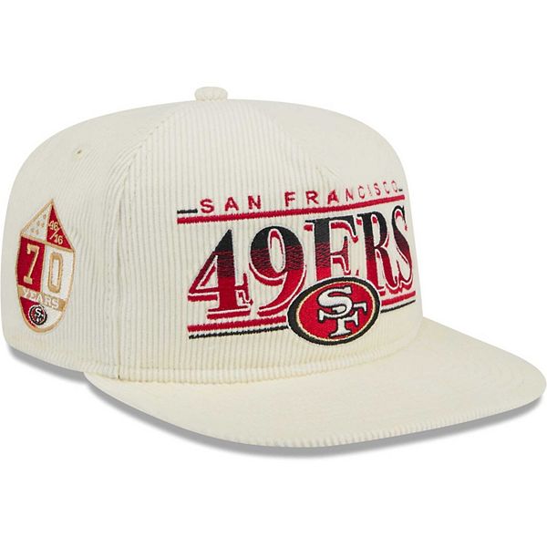 Men's New Era Cream San Francisco 49ers Throwback Corduroy Golfer ...