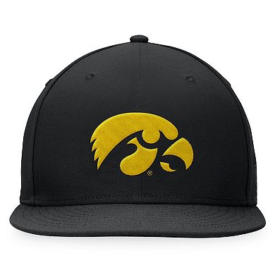 Men's Top of the World Black Iowa Hawkeyes Fitted Hat