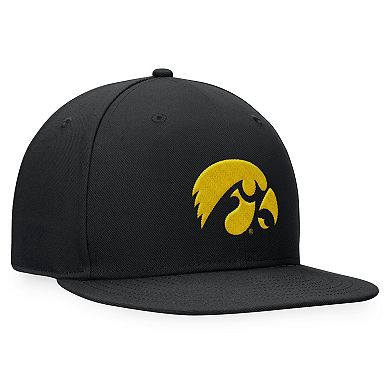 Men's Top of the World Black Iowa Hawkeyes Fitted Hat