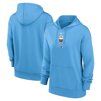 Women's Nike Blue Milwaukee Brewers City Connect Practice Performance Pullover Hoodie