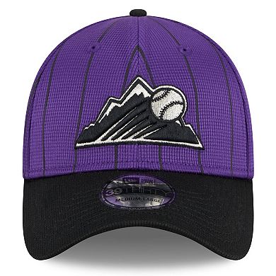 Men's New Era Purple Colorado Rockies 2024 Batting Practice 39THIRTY Flex Hat