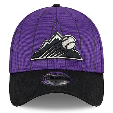 Men's New Era  Purple Colorado Rockies 2024 Batting Practice 39THIRTY Flex Hat