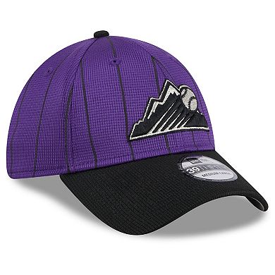 Men's New Era Purple Colorado Rockies 2024 Batting Practice 39THIRTY Flex Hat