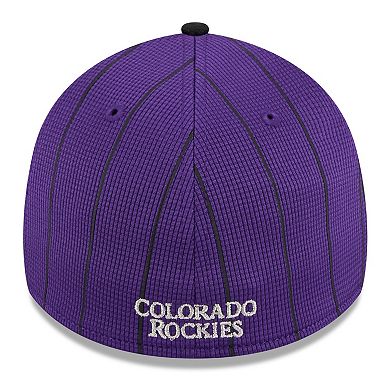 Men's New Era Purple Colorado Rockies 2024 Batting Practice 39THIRTY Flex Hat