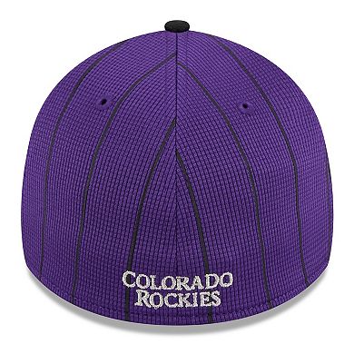 Men's New Era  Purple Colorado Rockies 2024 Batting Practice 39THIRTY Flex Hat