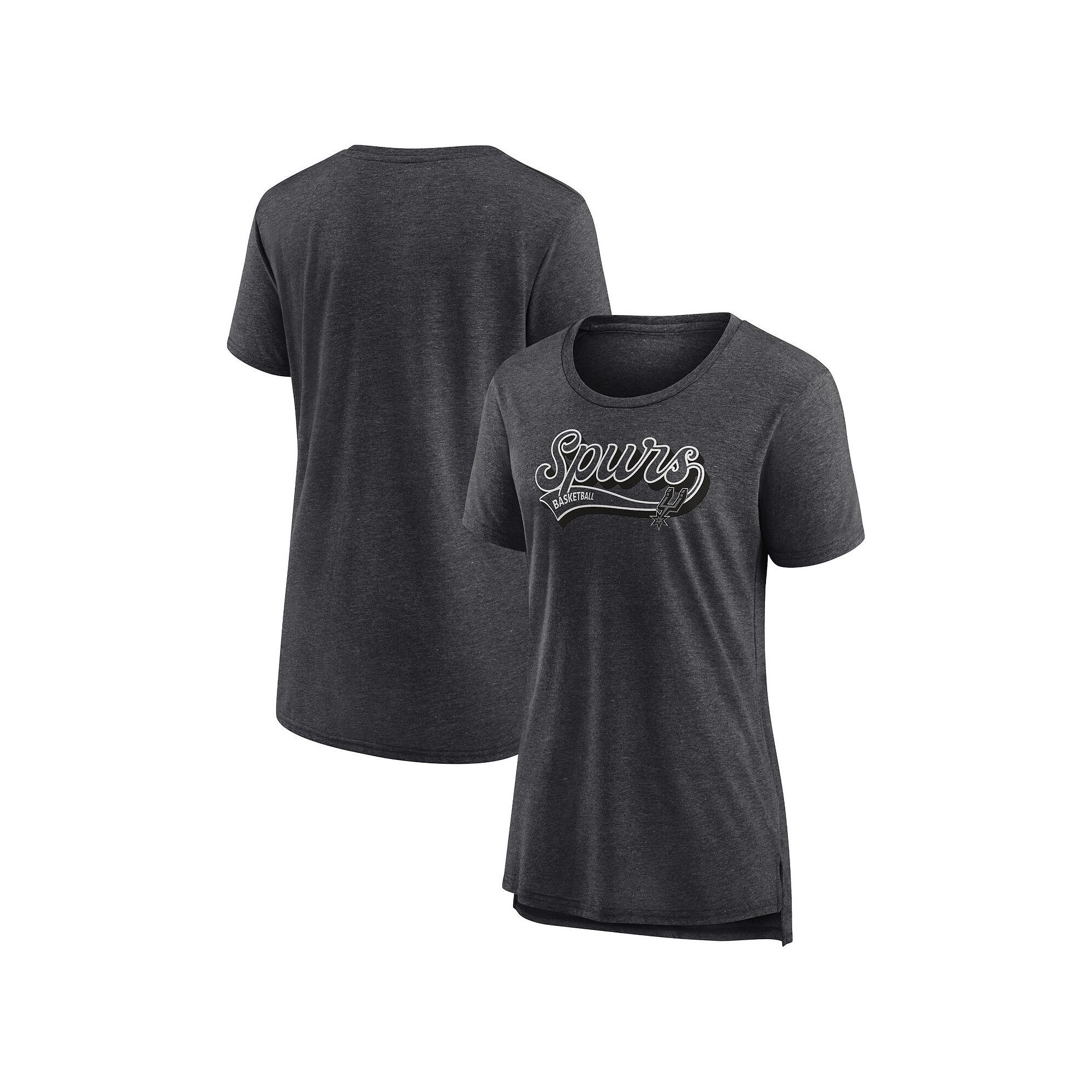 Womens Fanatics Branded Heather Charcoal San Antonio Spurs League Leader T