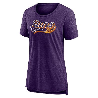 Women's Fanatics Branded Heather Purple Phoenix Suns League Leader Tri-Blend T-Shirt